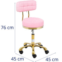 Massage Tables – Cosmetic stool chair with backrest on wheels - Carlat