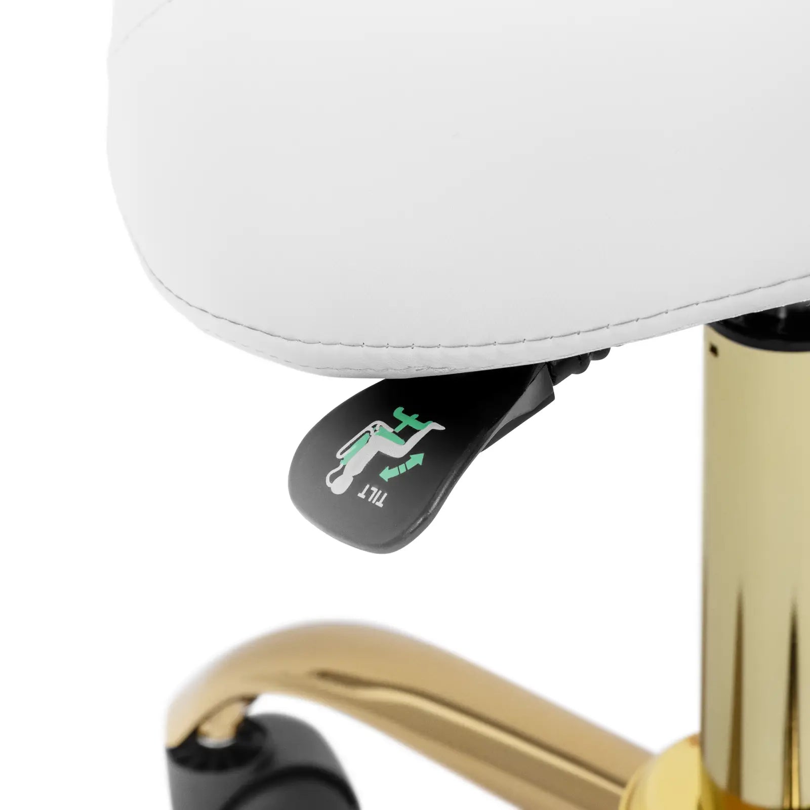 Massage Tables – MANNHEIM white and gold saddle beauty chair - Carlat