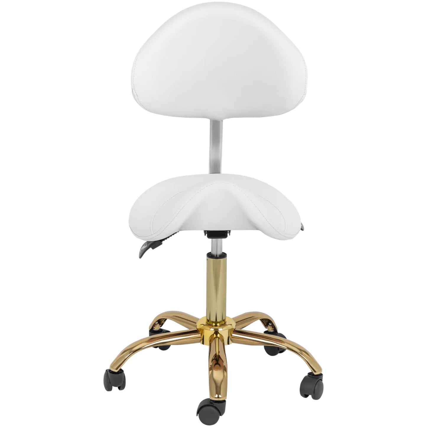 Massage Tables – MANNHEIM white and gold saddle beauty chair - Carlat