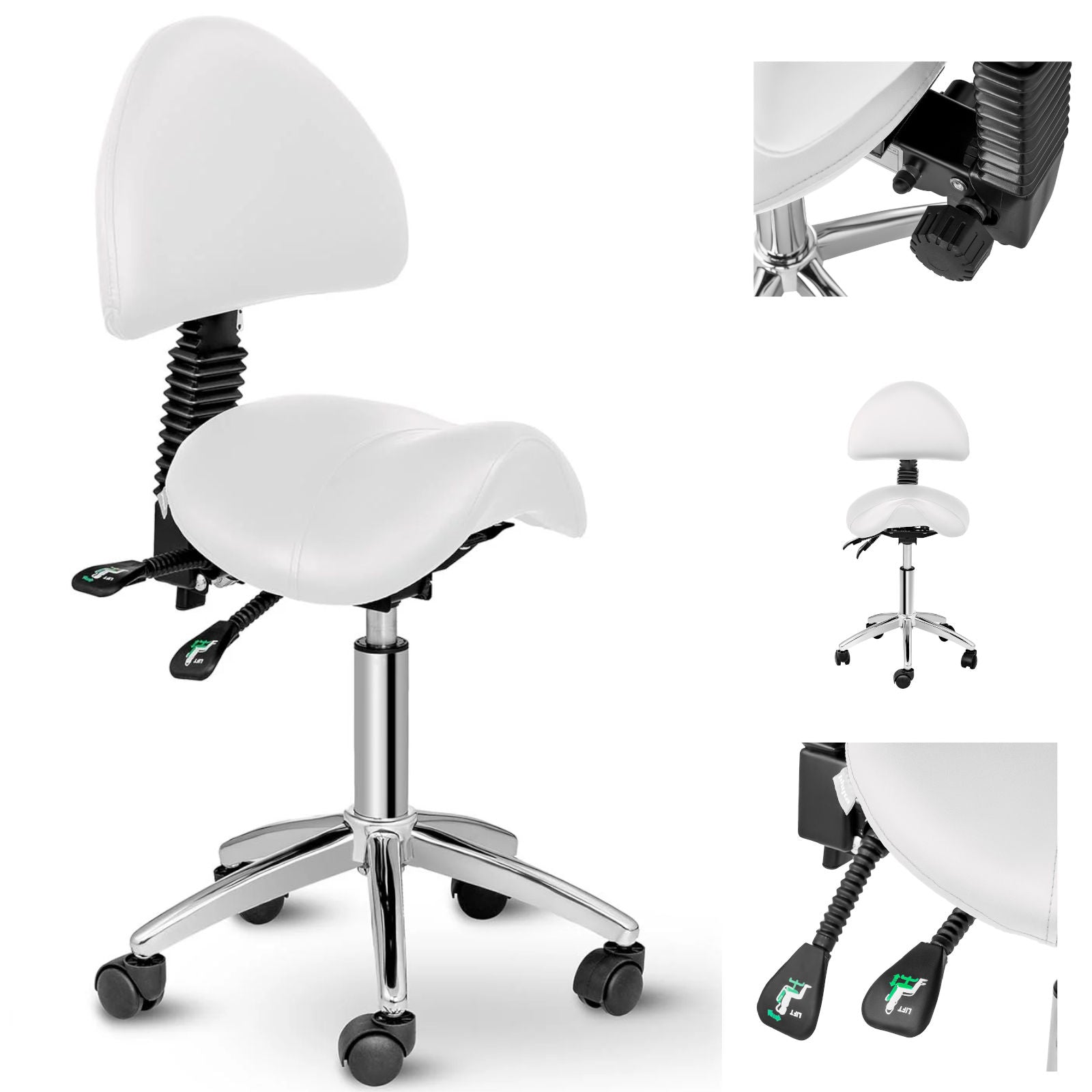 Massage Tables – Saddle beauty chair with adjustable swivel backrest - Carlat