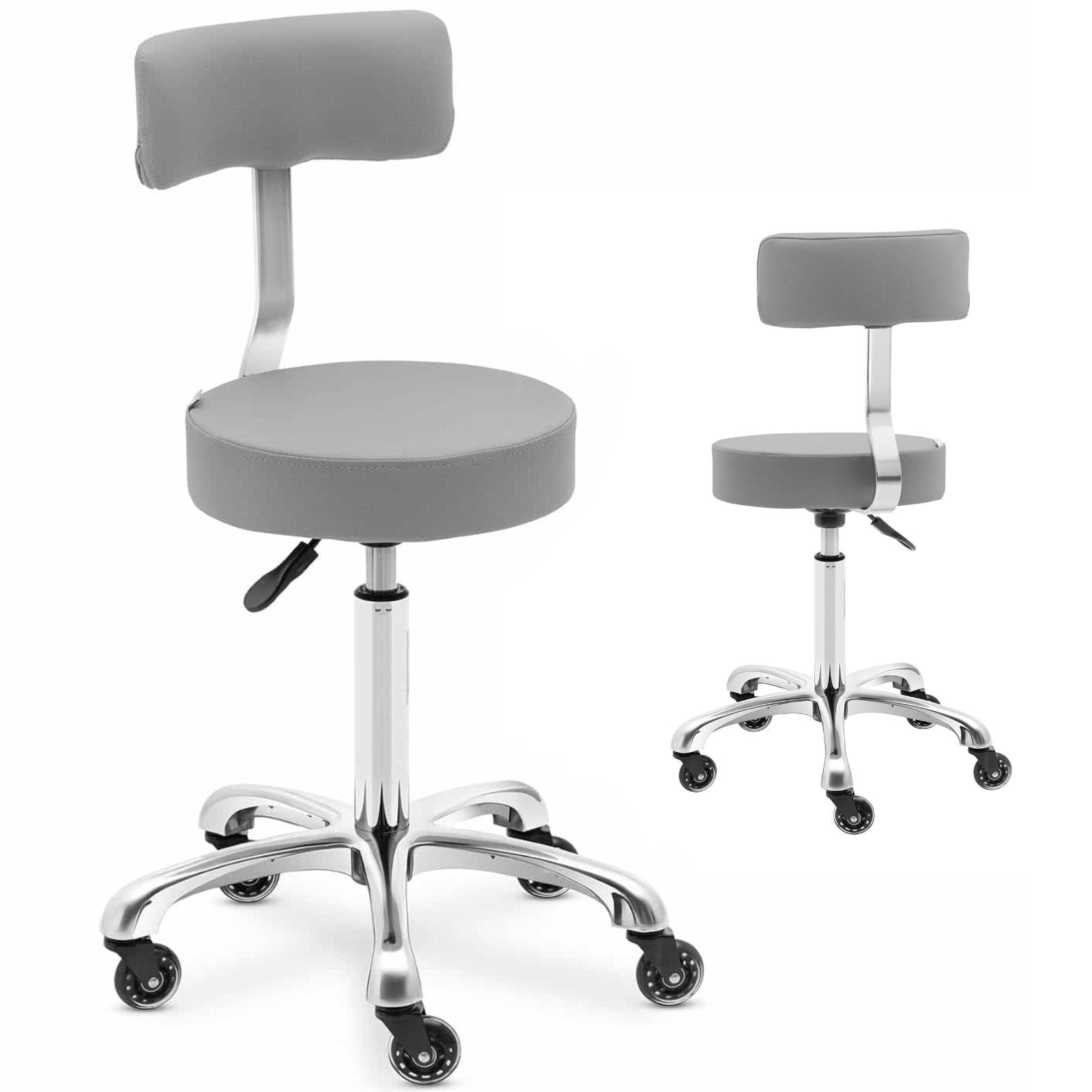Massage Tables – Stool chair, cosmetic stool with backrest on - Carlat