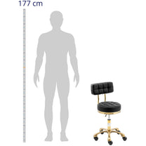 Massage Tables – Stool chair, cosmetic stool with backrest on - Carlat