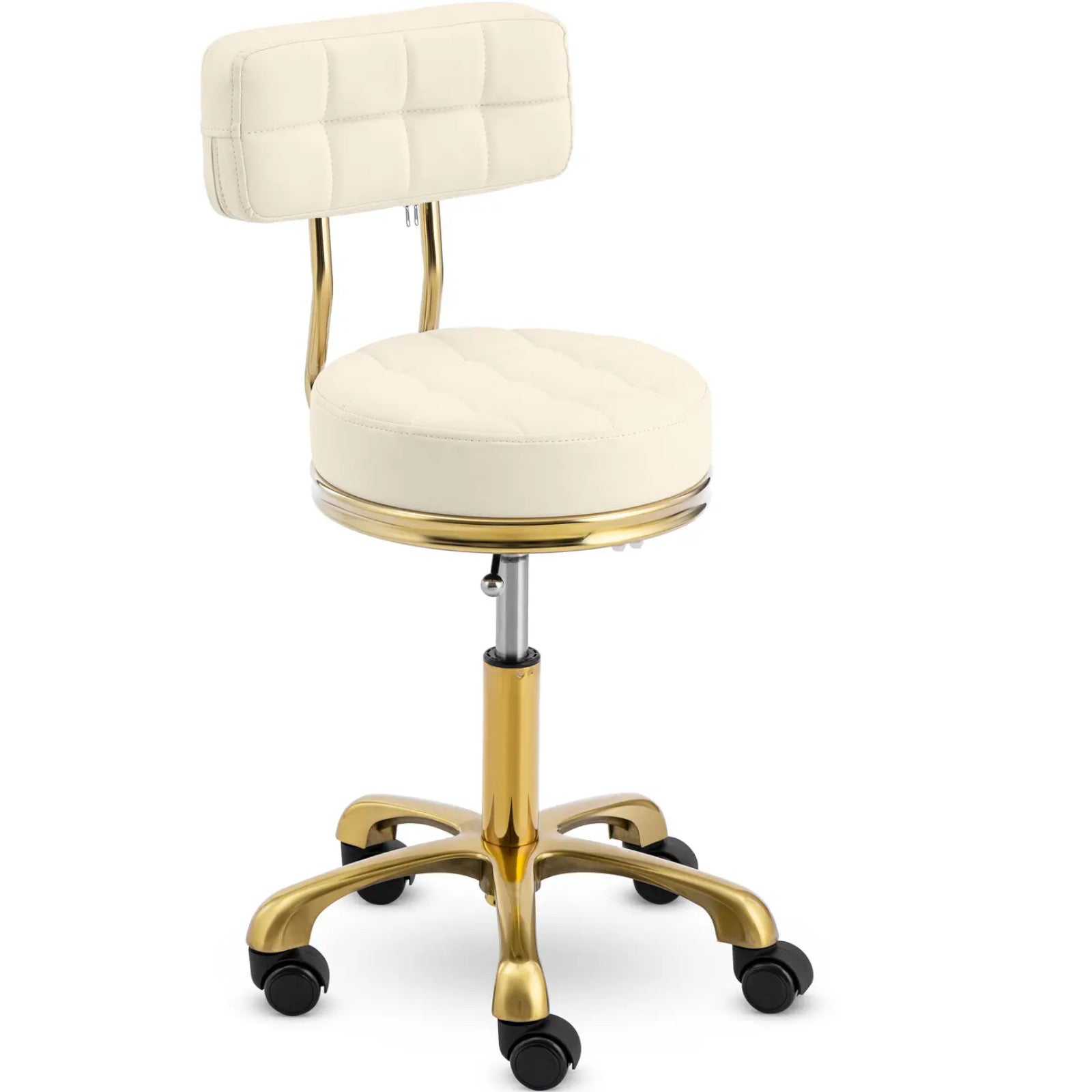 Massage Tables – Stool chair, cosmetic stool with backrest on - Carlat