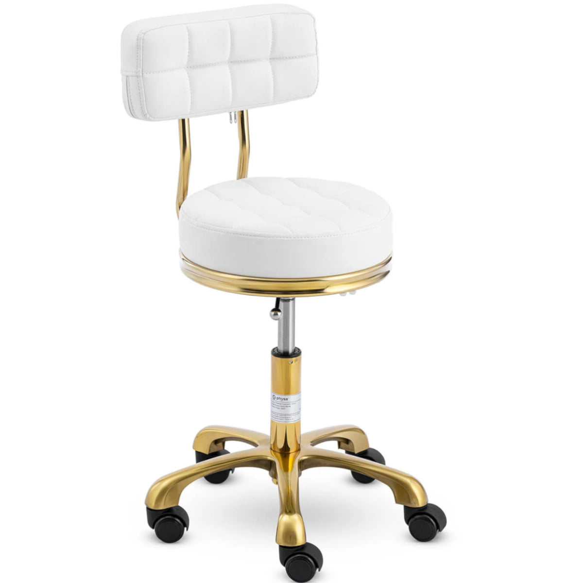 Massage Tables – Stool chair, cosmetic stool with backrest on - Carlat