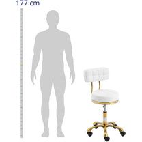 Massage Tables – Stool chair, cosmetic stool with backrest on - Carlat
