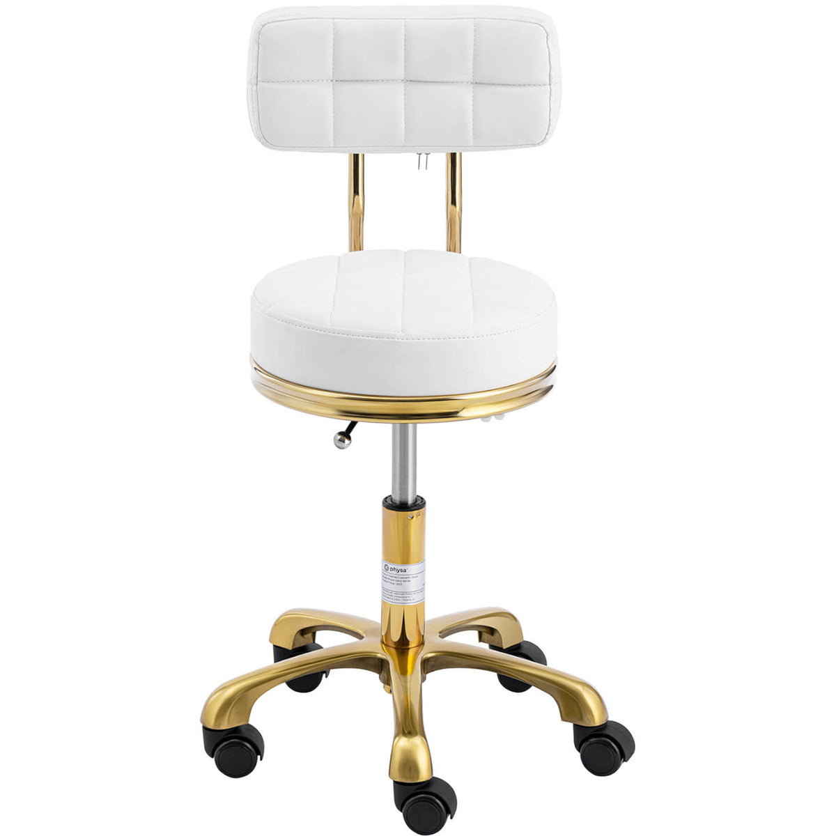 Massage Tables – Stool chair, cosmetic stool with backrest on - Carlat