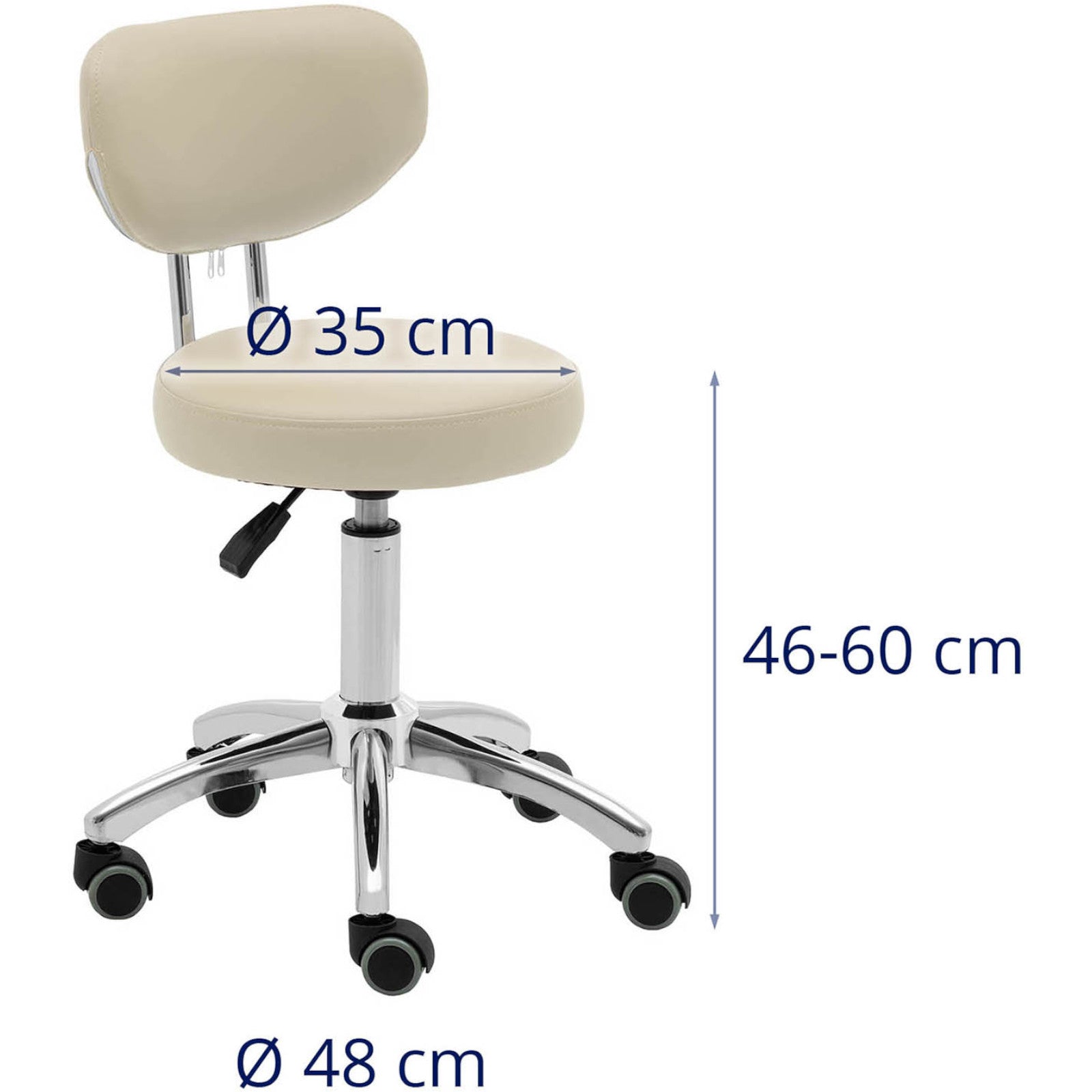 Massage Tables – Swivel beauty chair with backrest on wheels - Carlat