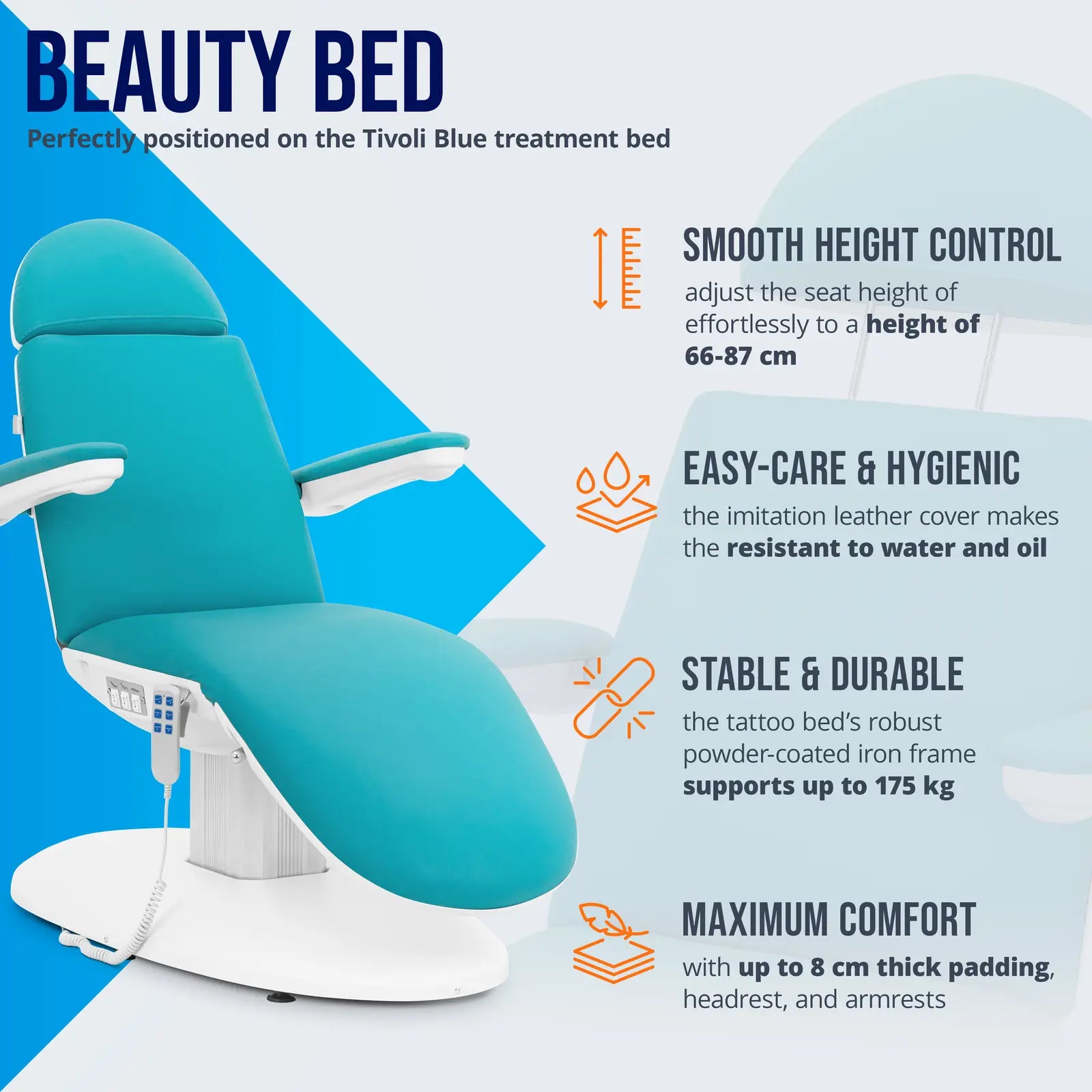 Massage Tables – TIVOLI electric cosmetic chair for tattoo massage - Carlat