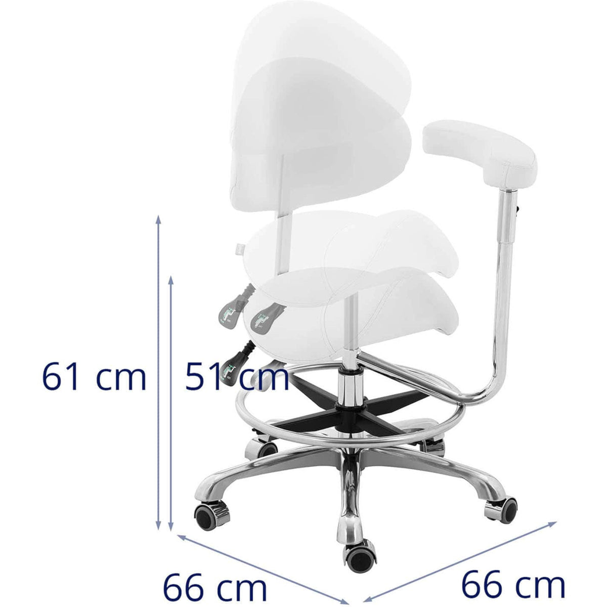 Massage Tables – WUPPERTAL cosmetic saddle chair with adjustable backrest - Carlat