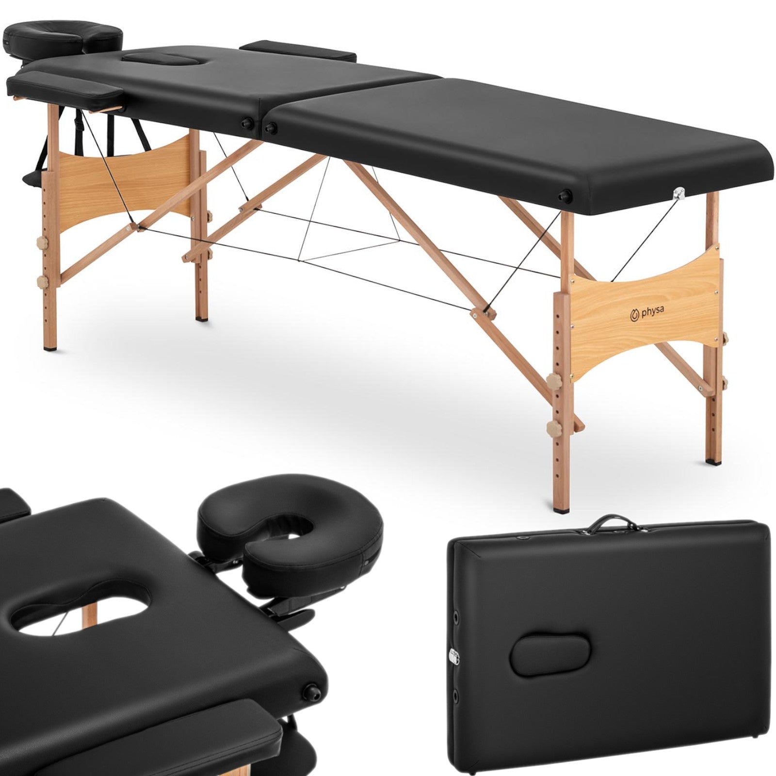 Massage Tables – Wide foldable massage bed table with wooden - Carlat