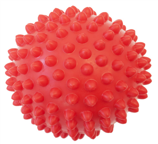 Massage ball Yate Spiky, red, 80 mm - Carlat