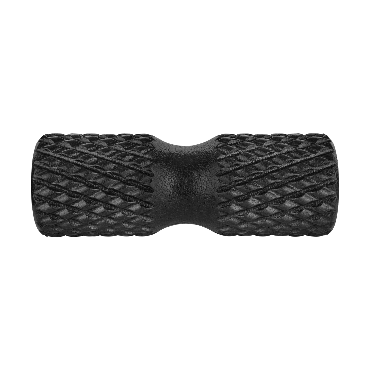 Massage roller with nubs, 15x42 cm, black, EPP material, REBEL ACTIVE - Carlat