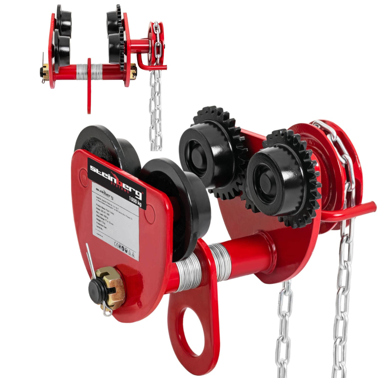 Material Handling – Suspended beam crane trolley with chain 3m - Carlat