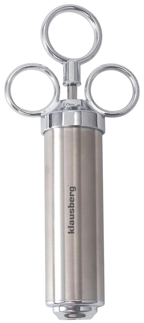 Meat Marinating Syringe, Set with 3 Needles and Accessories, Stainless Steel, 60 ml, Klausberg, KB-7842 - Carlat
