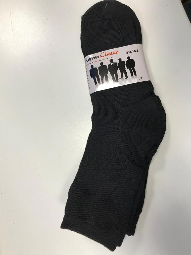 Men's socks Herren Classic Javel black, 39-43 (3 pairs) - Carlat