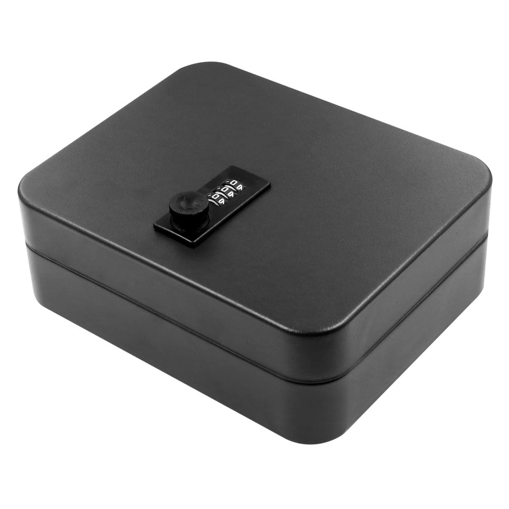 Metal Key Box with Digital Combination Lock, 48 Hooks, Stickers, Black - Carlat