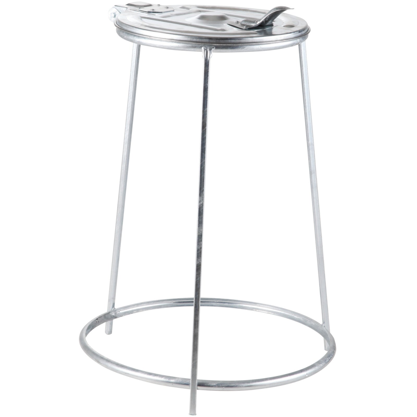 Metal catering stand for garbage bags with iron lid, 120l - Carlat