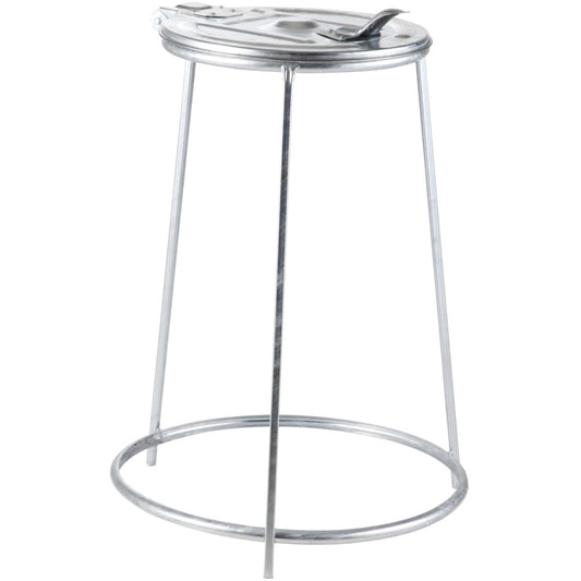Metal catering stand for garbage bags with iron lid, 120l - Carlat
