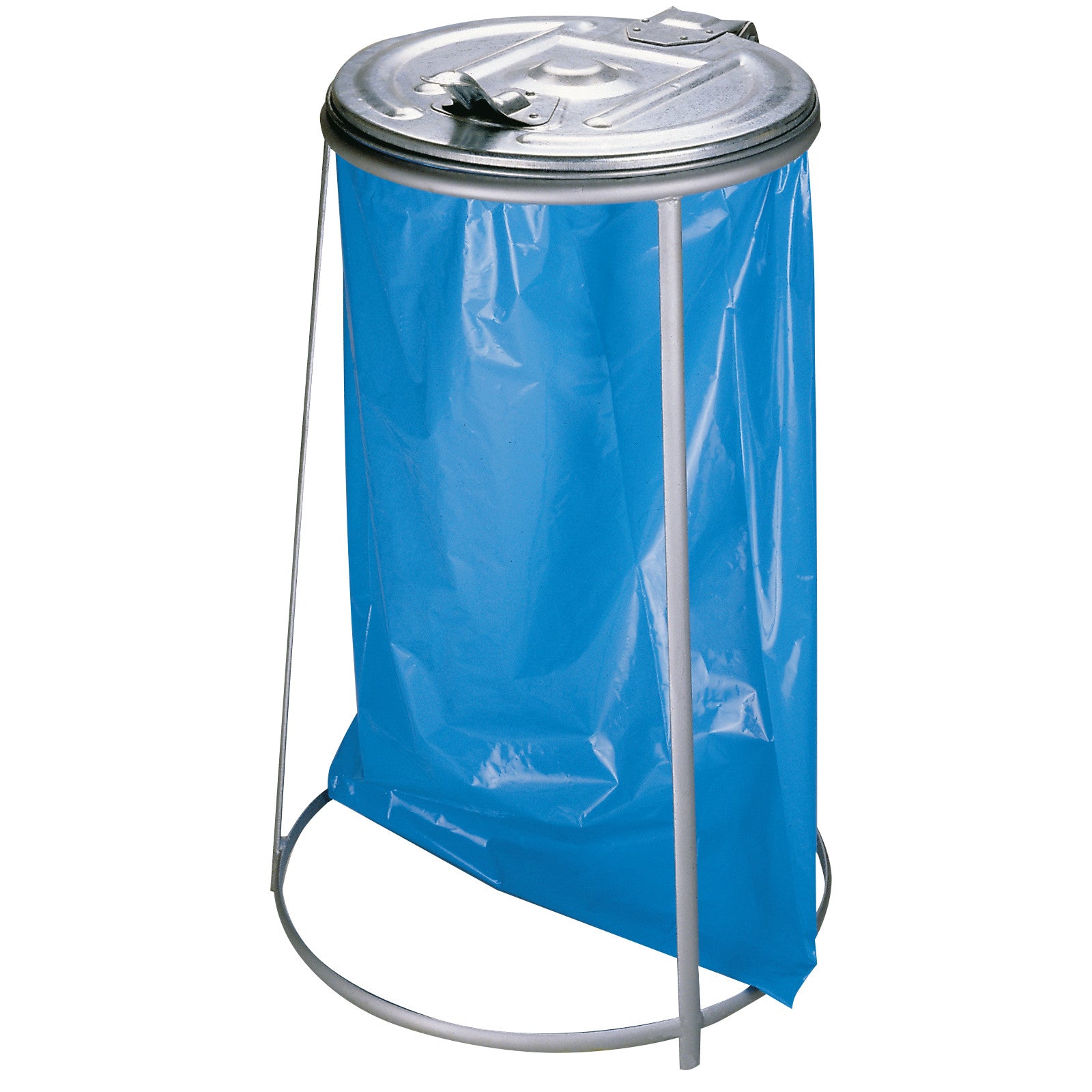 Metal catering stand for garbage bags with iron lid, 120l - Carlat