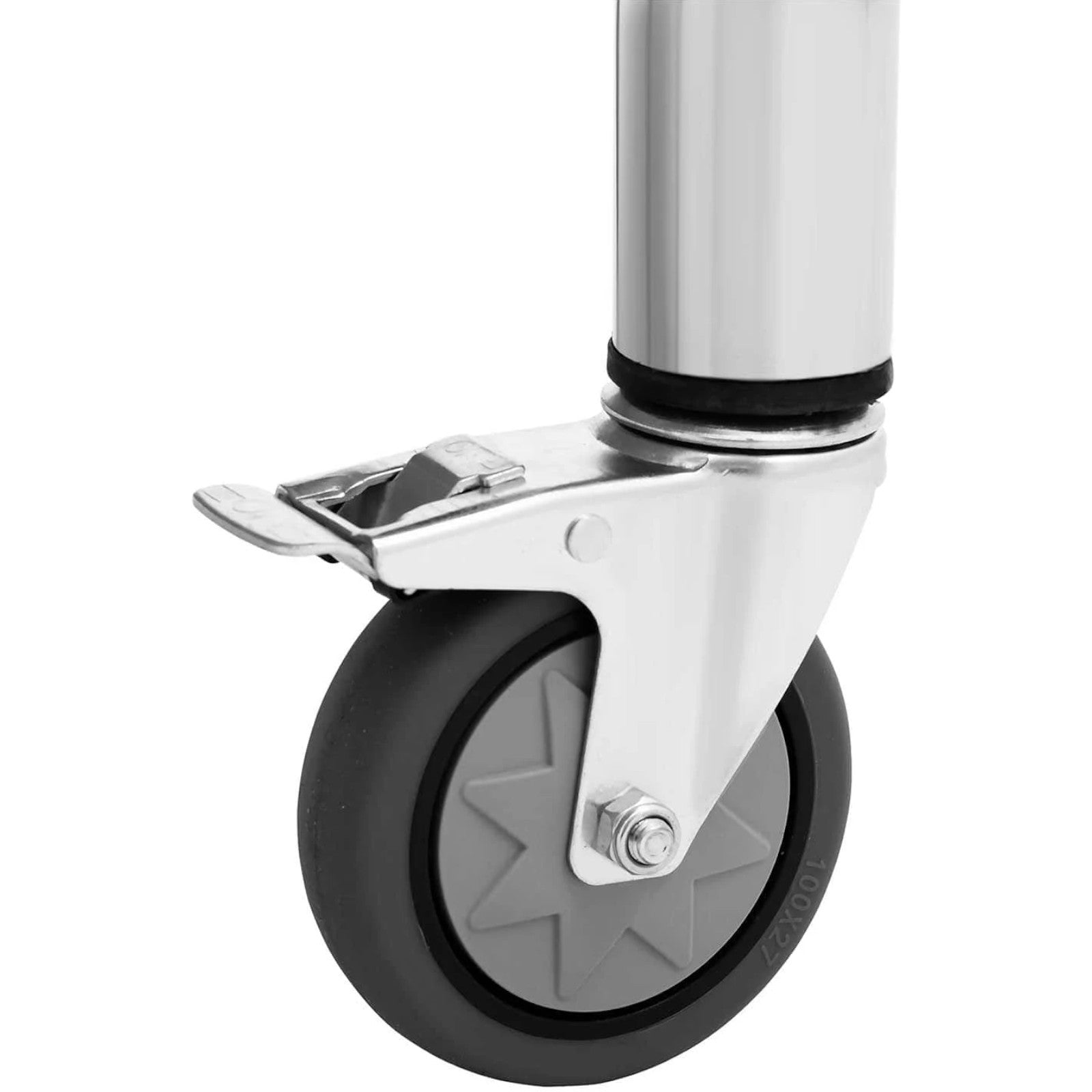 Metal table catering with wheels with shelf STAL 70 x 100 cm - Carlat