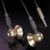 Metal wired in-ear headphones with 3.5 mm mini jack, gray - Carlat