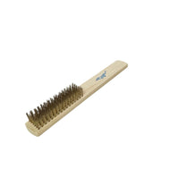 Brass Wire Hand Brush – 6 × 16 Rows, Wooden Handle - Carlat