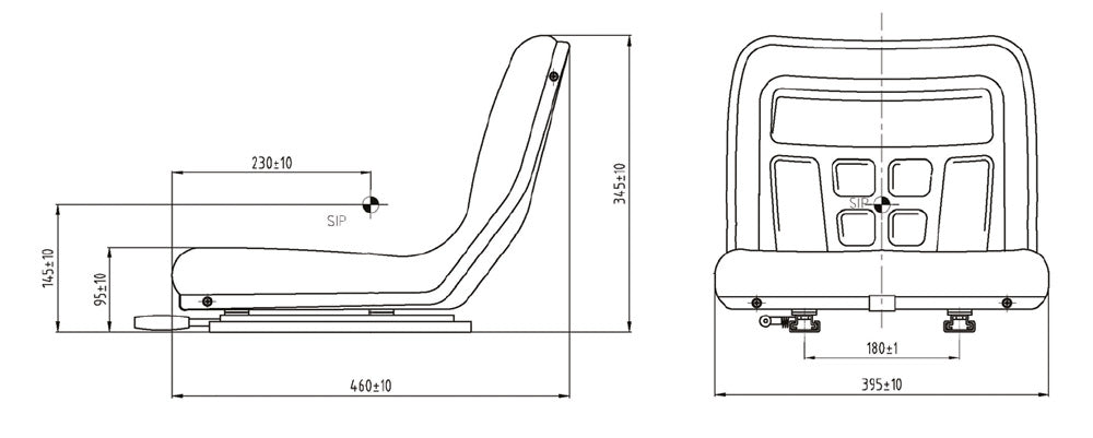 Mi400 Static Seat Pan - Carlat