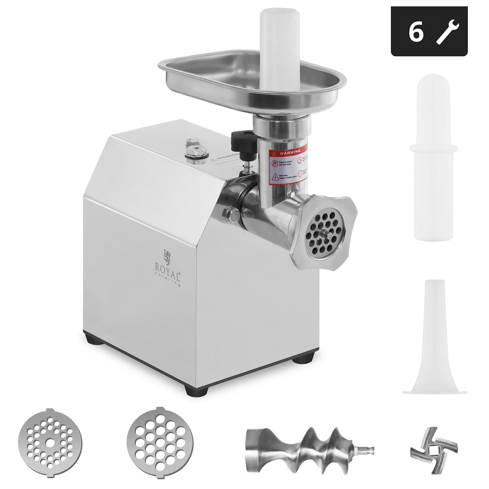 Mincer Attachments – Professional wolf meat mincing machine 70 kg/h - Carlat