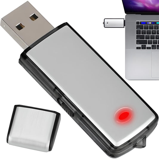 Mini Spy Voice Recorder, USB Flash Drive Voice Recorder, 8 GB, 16 Hours - E285 - Carlat