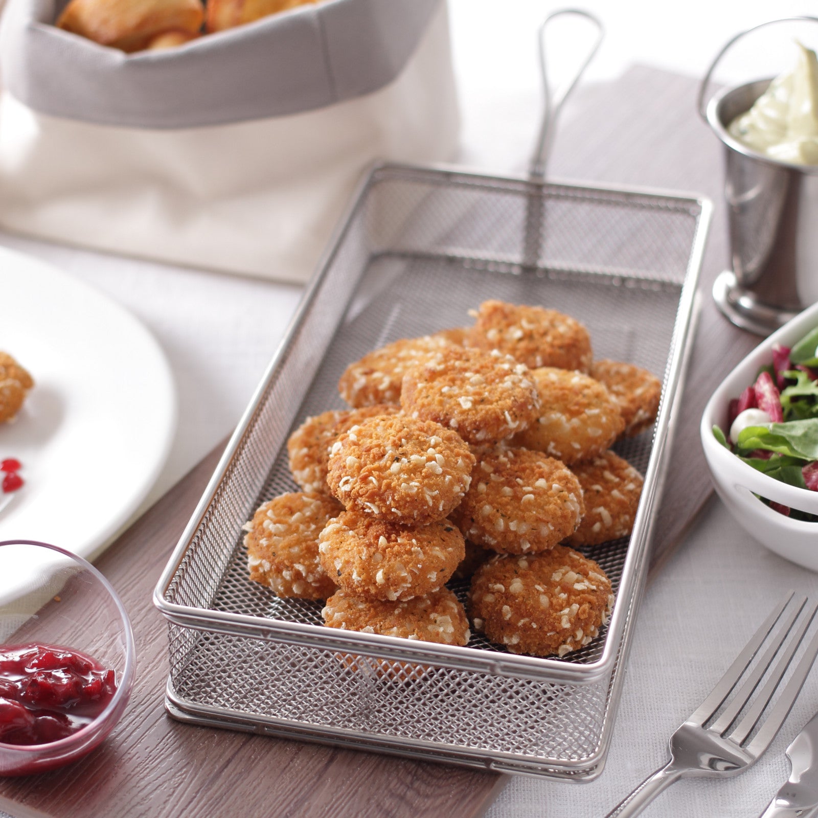 Mini basket for fried snacks stainless steel 275x130x45mm - Hendi 426356 - Carlat