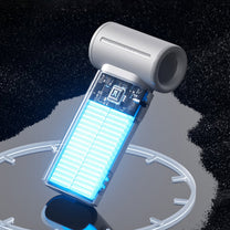 Mini blower fan portable fan USB-C 5000mAh - gray - Carlat