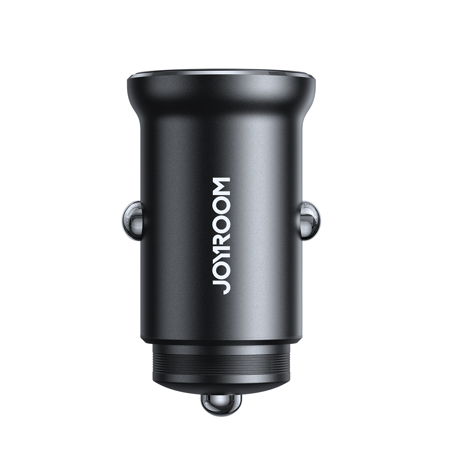 Mini car charger for cigarette lighter socket 30W 2x USB-C, metal, black - Carlat