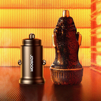 Mini car charger for cigarette lighter socket 30W 2x USB-C, metal, black - Carlat