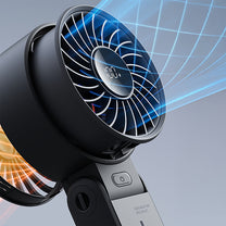 Mini fan portable fan 5 speeds 3600mAh USB-C - black - Carlat