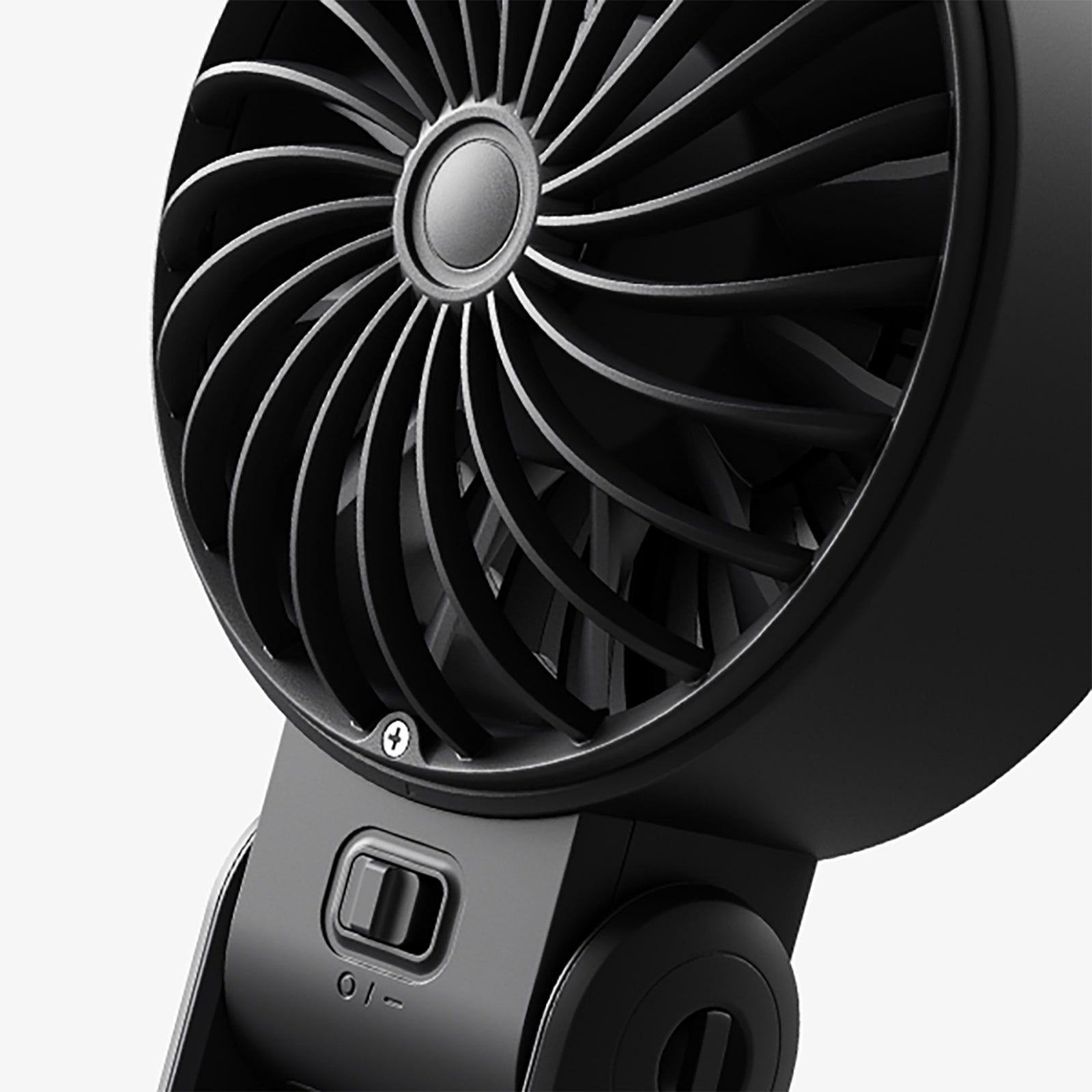 Mini fan portable fan 5 speeds 3600mAh USB-C - black - Carlat