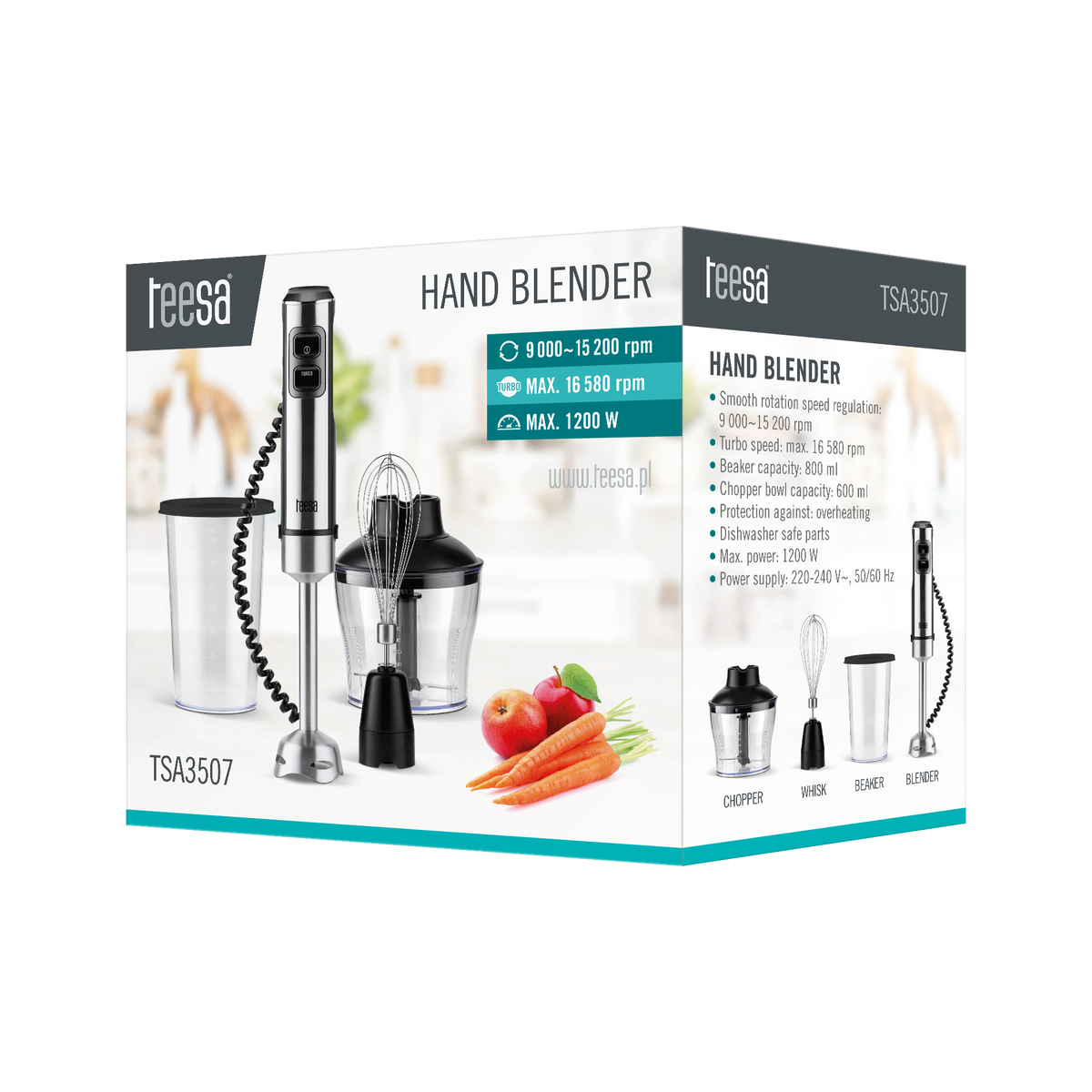 Mixers and Blenders – 1200W Hand Blender Set - Carlat