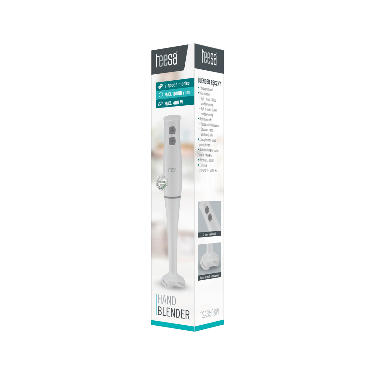 Mixers and Blenders – 400W Hand Blender, White - Carlat