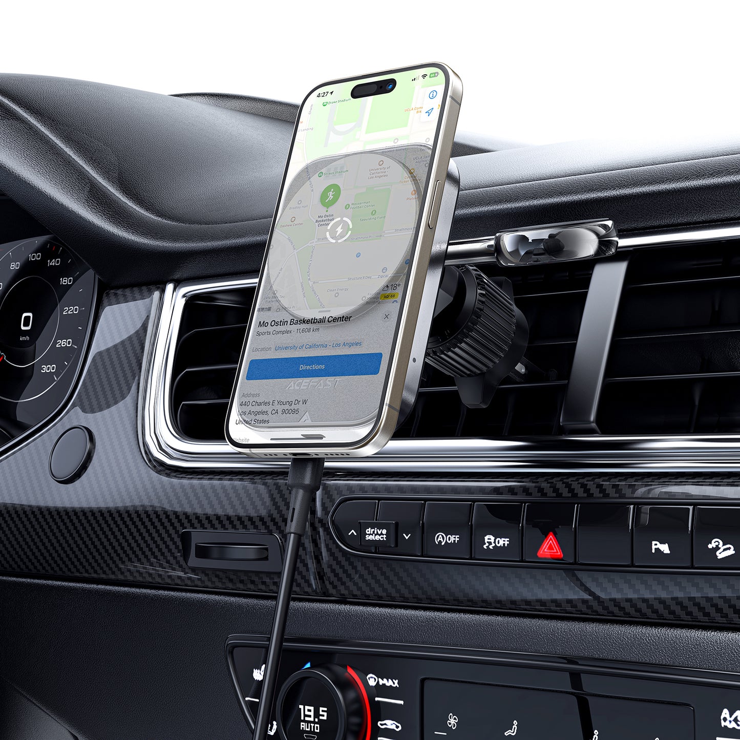 Mobile Phone Stands – 2in1 car holder with inductive charger - Carlat