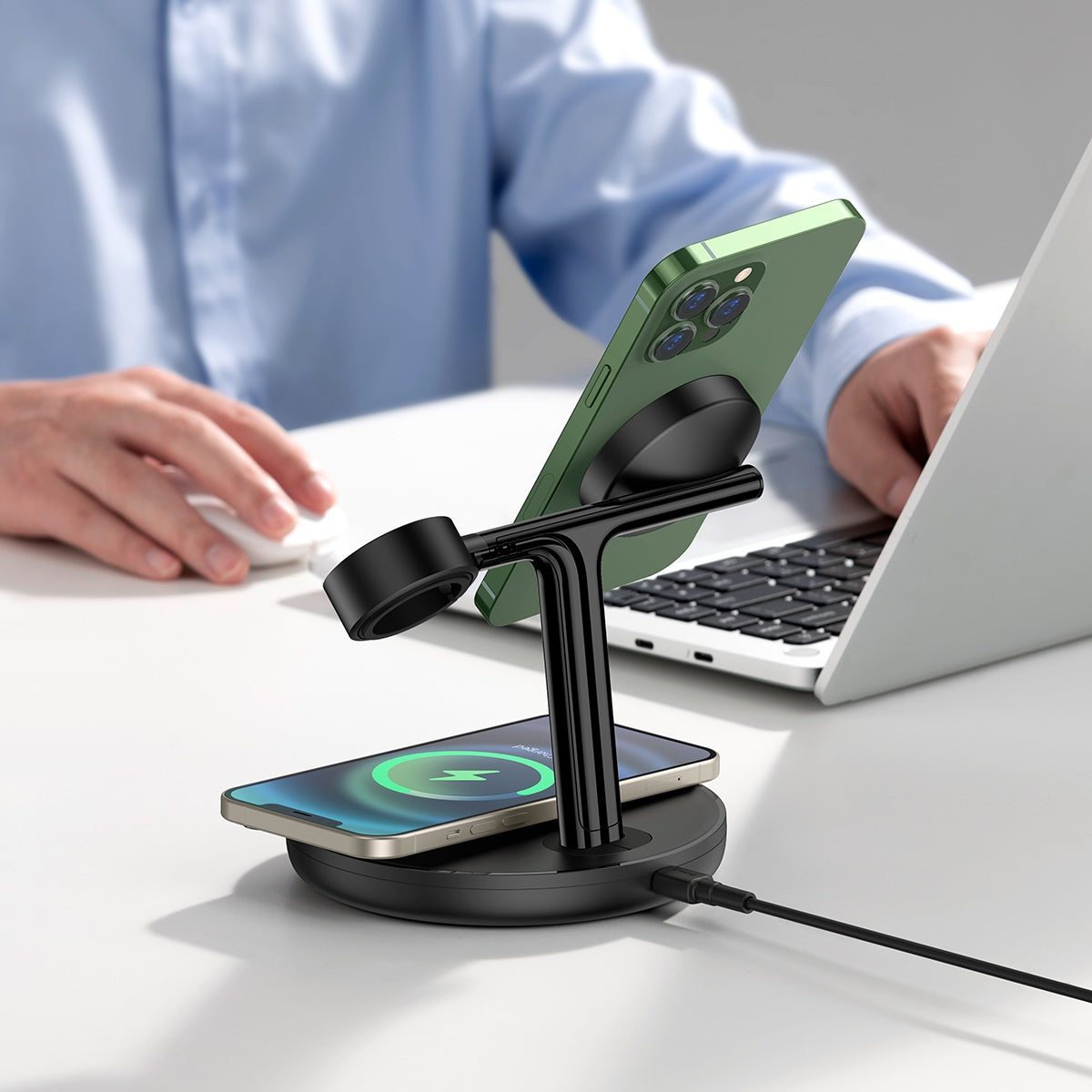 Mobile Phone Stands – 3in1 stand induction charger for iPhone - Carlat