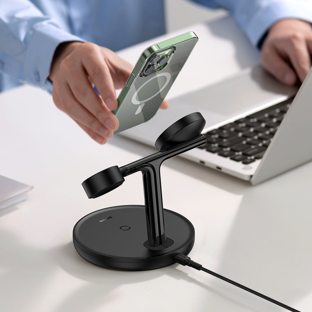 Mobile Phone Stands – 3in1 stand induction charger for iPhone - Carlat