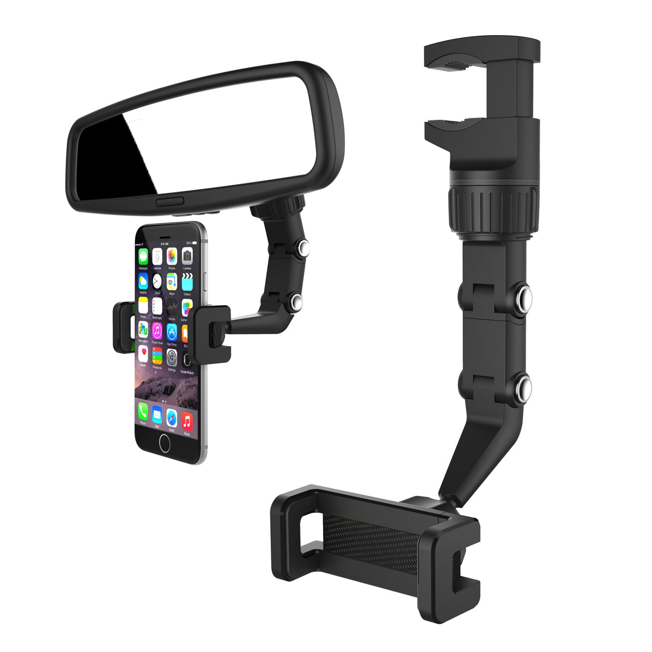 Mobile Phone Stands – Black smartphone holder attached to the - Carlat