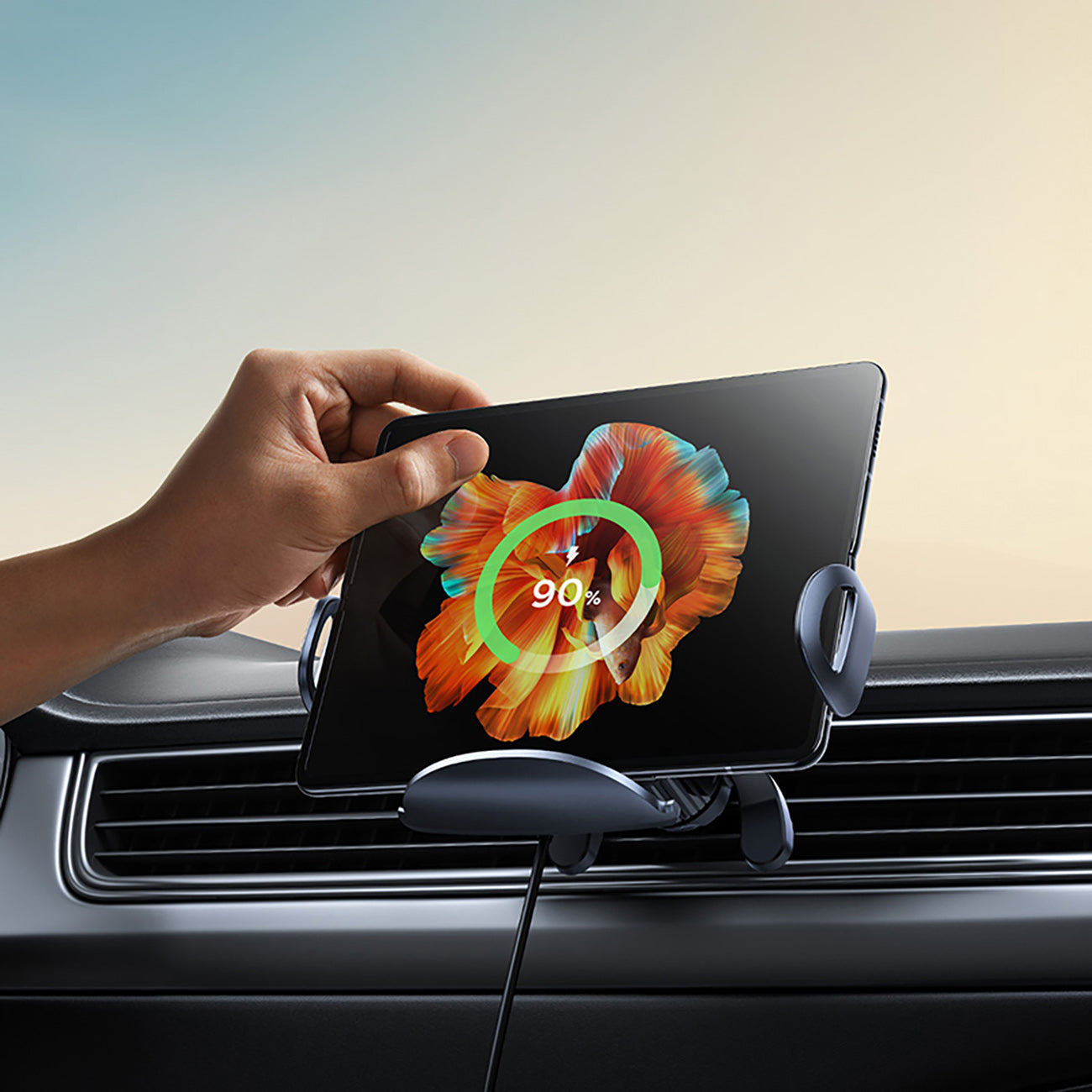 Mobile Phone Stands – Car grill holder with triple coil - Carlat