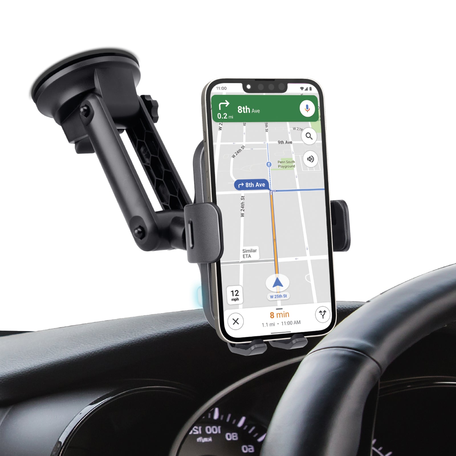 Mobile Phone Stands – Car holder with 15W wireless charger - Carlat