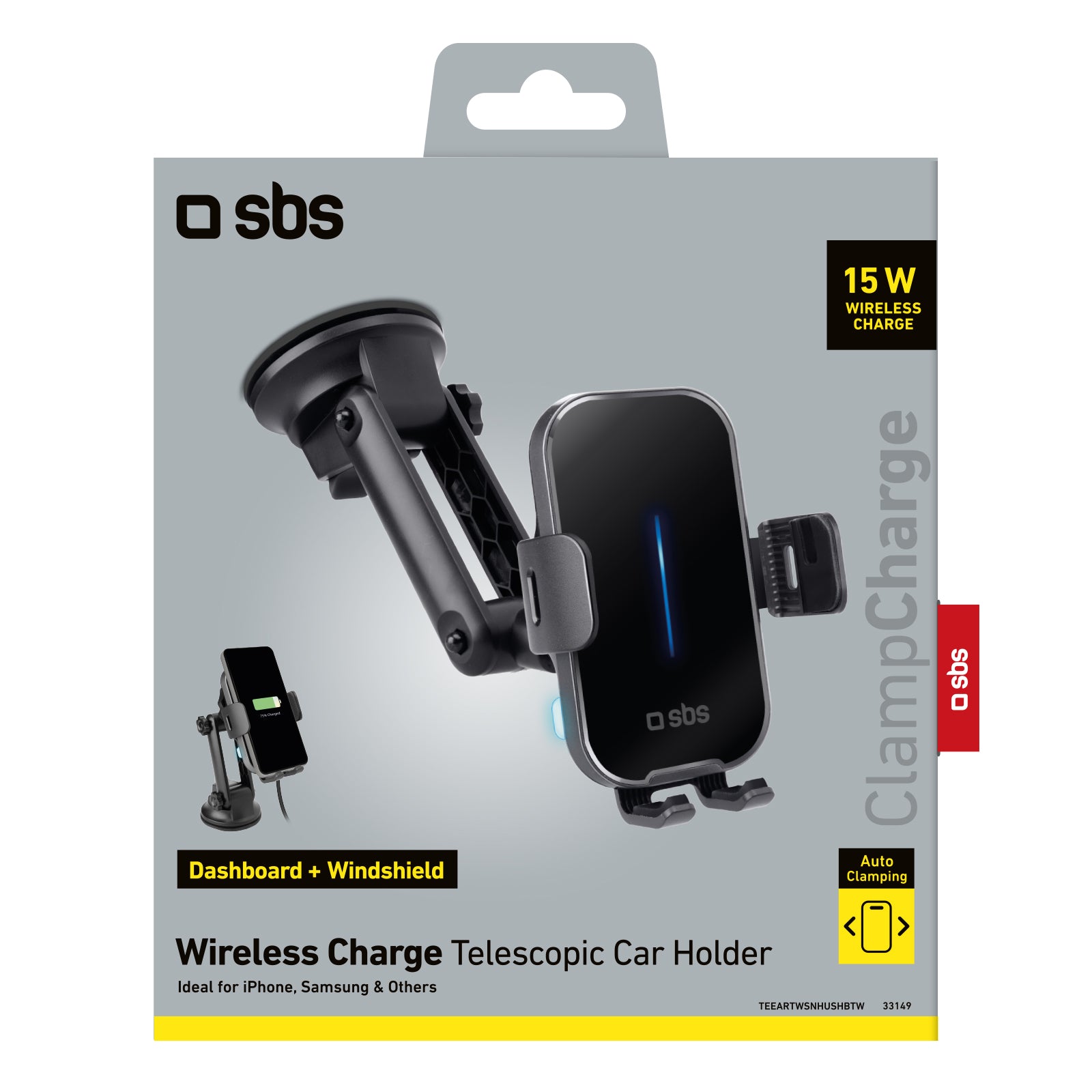 Mobile Phone Stands – Car holder with 15W wireless charger - Carlat