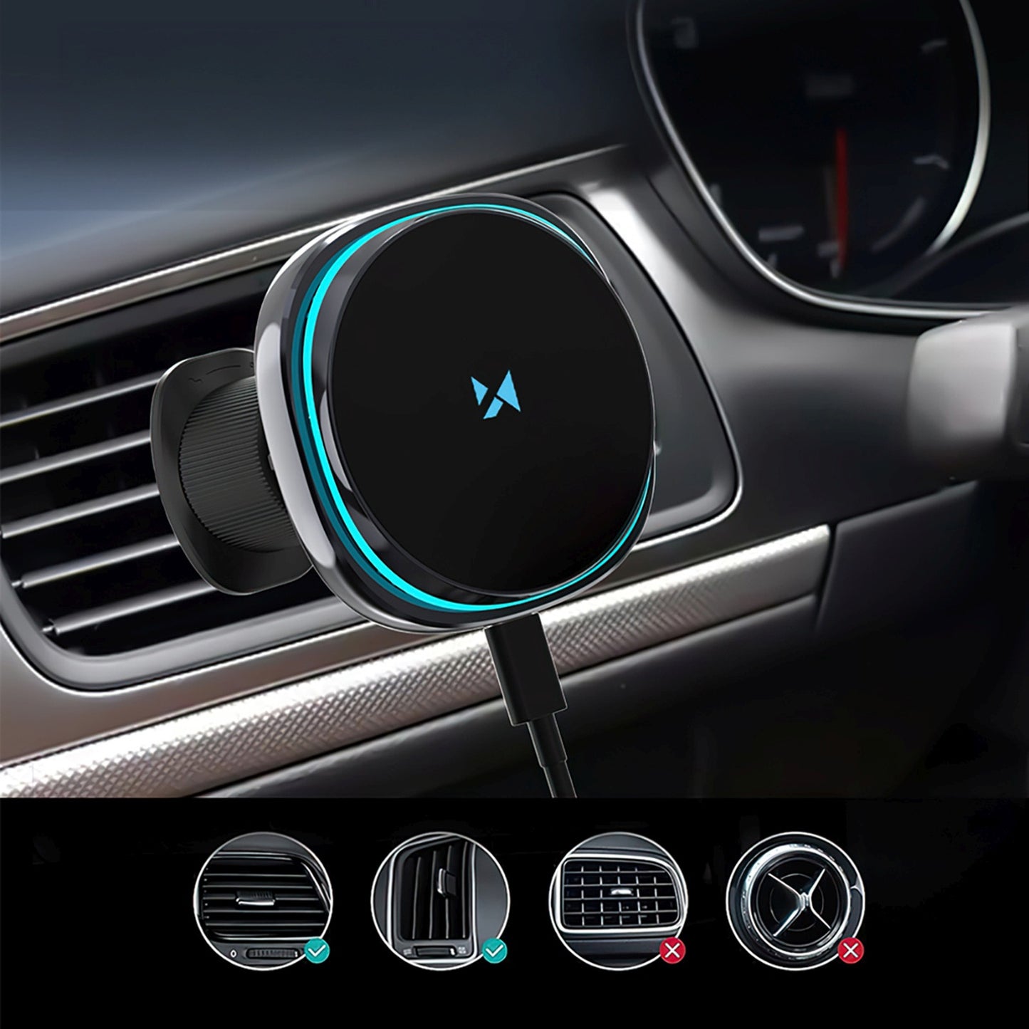 Mobile Phone Stands – Car holder with induction charger and - Carlat