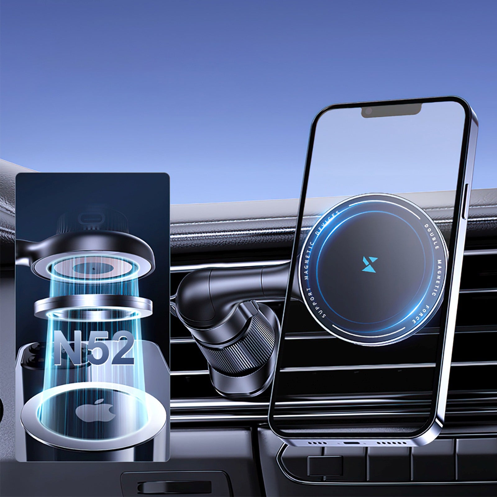 Mobile Phone Stands – Car holder with inductive phone charger - Carlat