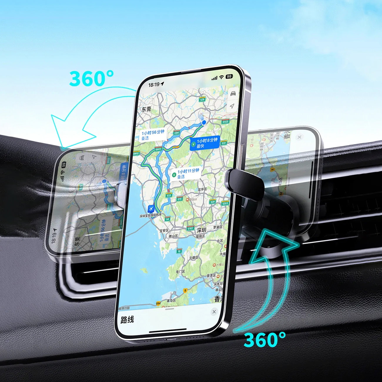 Mobile Phone Stands – Car phone holder with inductive charger - Carlat