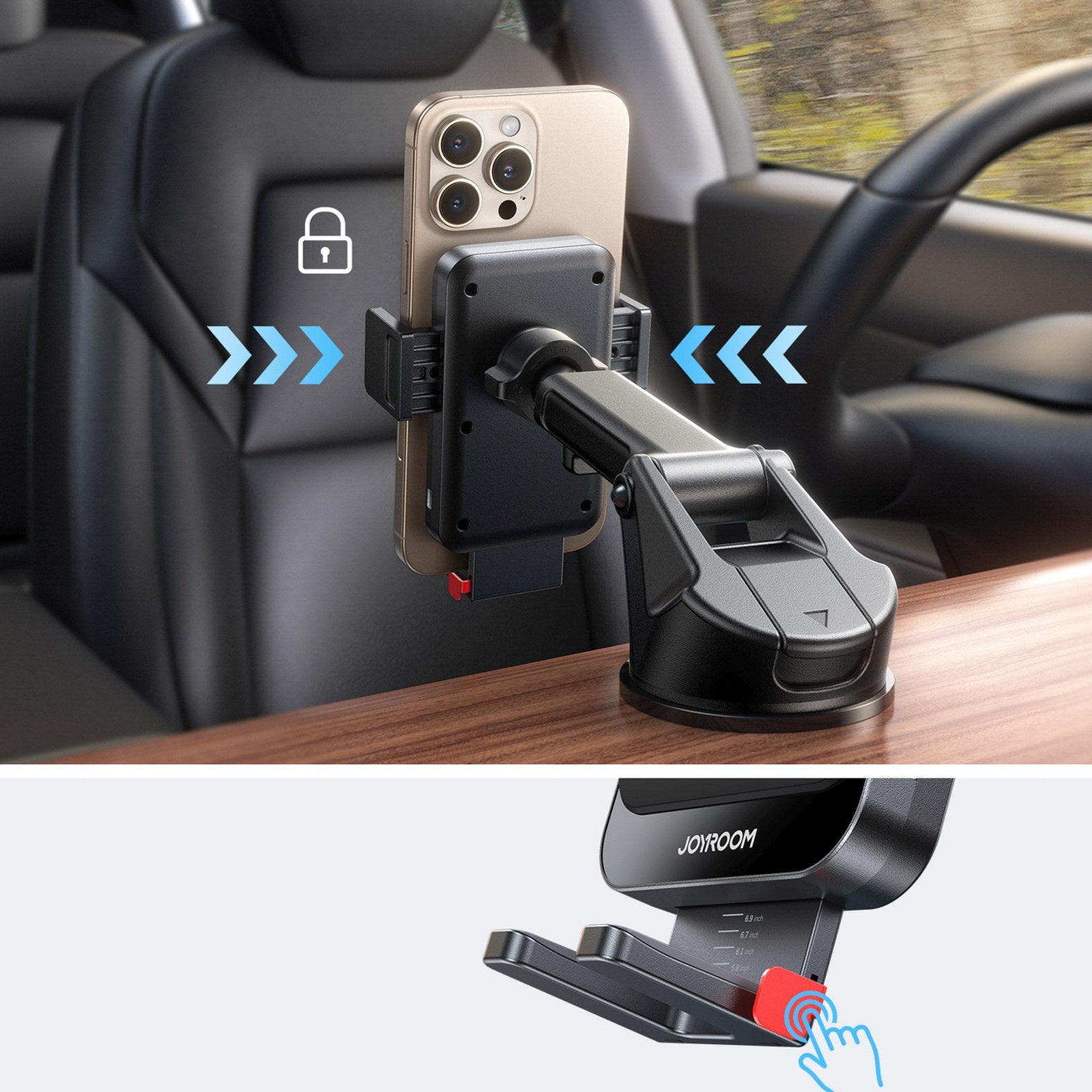 Mobile Phone Stands – Car phone holder with inductive charger - Carlat