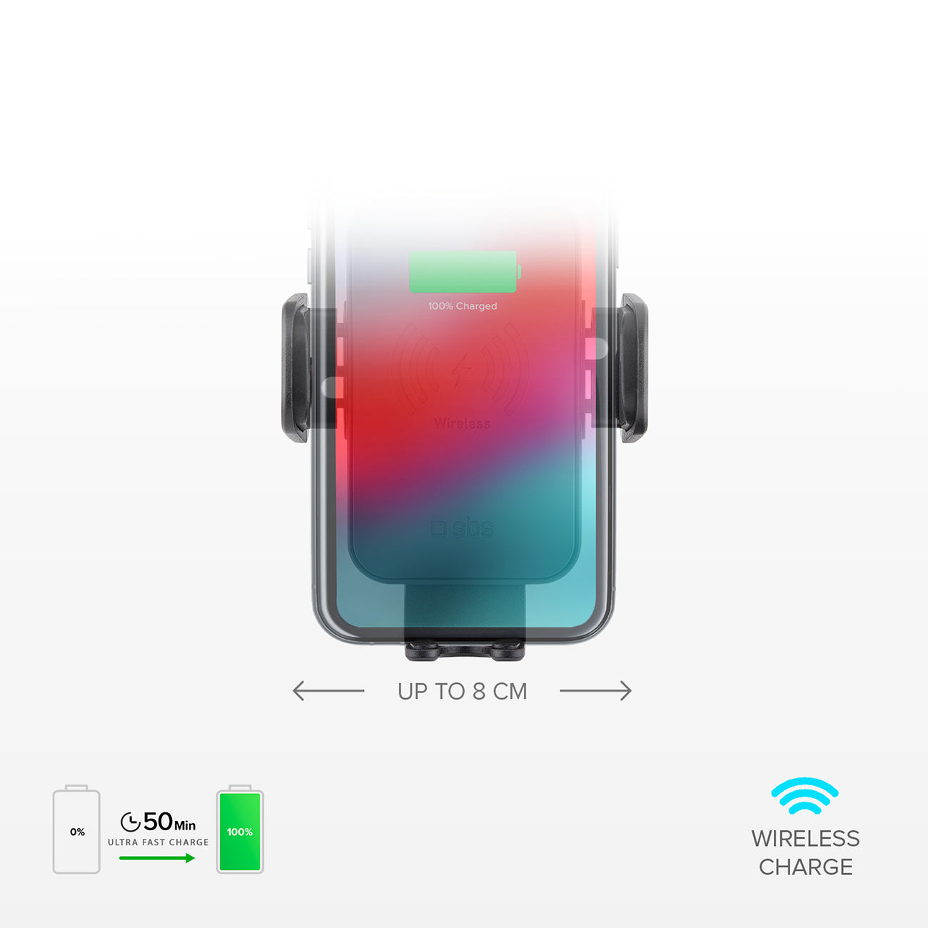 Mobile Phone Stands – Car smartphone holder with wireless charger - Carlat