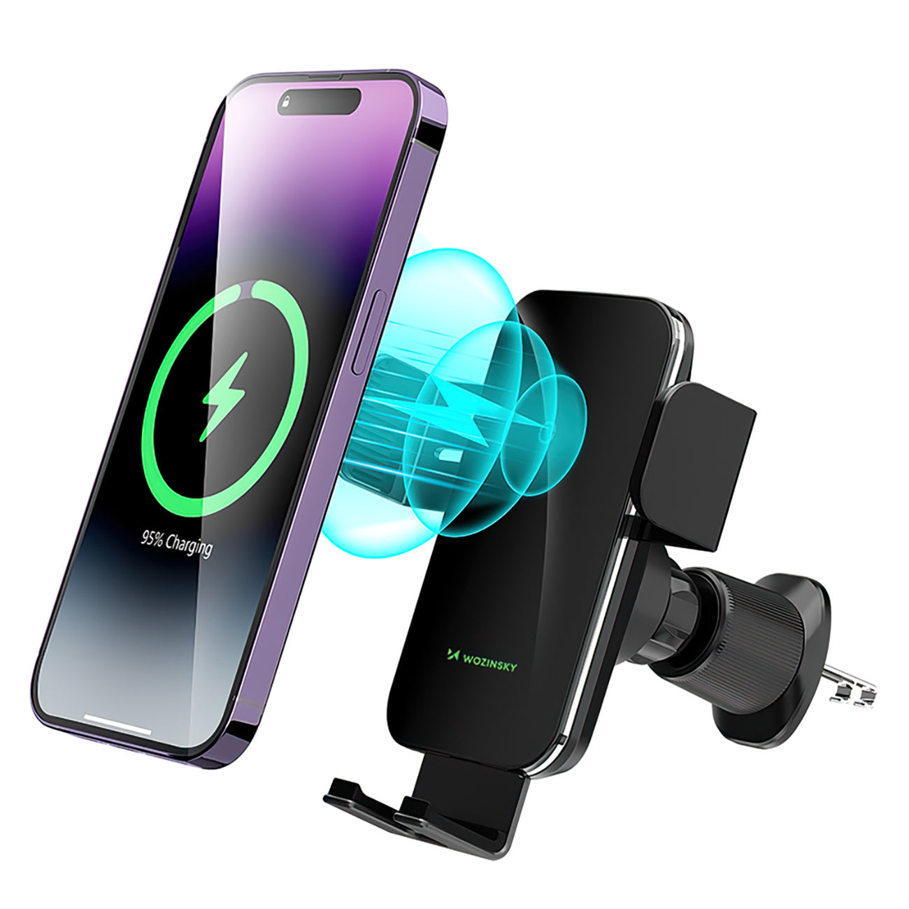 Mobile Phone Stands – Clamp car holder with inductive phone - Carlat